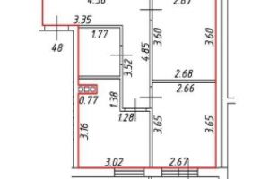 Продам квартиру 2-х комнатную с общей площадью 42.6м2, 4/4 эт., на улице Половинкиной, г. Пок пудость, Ленинградская обл., Россия, агентство JCat