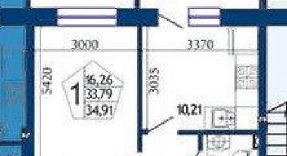 Продам квартиру 1 комнатную с общей площадью 35м2, 3/3 эт., на улице Бжегокайская ул, г. Новая адыгея аул, Адыгея респ., Россия, агентство АН Кредо. Фотография №1