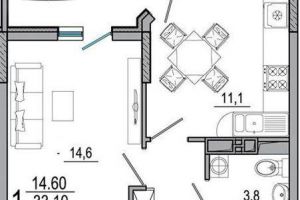 Продам квартиру 1 комнатную с общей площадью 35м2, 4/8 эт., на улице Даниила смоляна ул, г. Краснодар, Краснодарский край, Россия, агентство АН "Кредо"