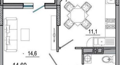 Продам квартиру 1 комнатную с общей площадью 35м2, 4/8 эт., на улице Даниила смоляна ул, г. Краснодар, Краснодарский край, Россия, агентство АН Кредо. Фотография №1