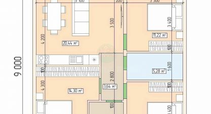 Купить дом 3-х комнатную, 81 кв. м. Фотография №9 Купить дом 3-х комнатную, 81 кв. м., Россия, г. Тсн снт эдельвейс. Фотография №9