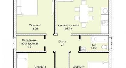 Купить дом 4-х комнатную, 80 кв. м. Фотография №10 Купить дом 4-х комнатную, 80 кв. м., Россия, г. Барнаул. Фотография №10