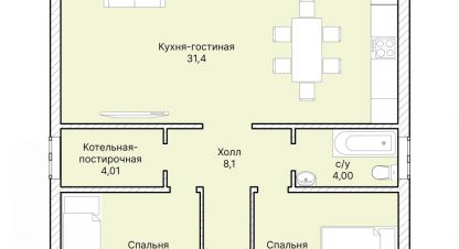 Купить дом 4-х комнатную, 80 кв. м. Фотография №8 Купить дом 4-х комнатную, 80 кв. м., Россия, г. Барнаул. Фотография №8