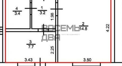 Купить квартиру 1 комнатную, 29.2 кв. м. Фотография №8 Купить квартиру 1 комнатную, 29.2 кв. м., Россия, г. Симферополь . Фотография №8