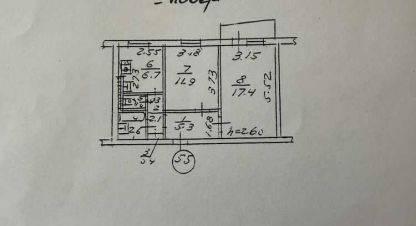 Купить квартиру 2-х комнатную, 59 кв. м. Фотография №1 Продам квартиру 2-х комнатную с общей площадью 59м2, 5/9 эт., Пересыпский район, г. Одесса , Одесская обл., Украина, агентство Aspo.biz. Фотография №1
