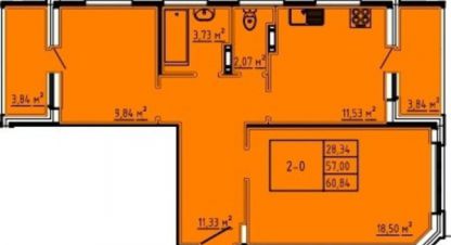 Купить 2-х комнатную квартиру в г. Мичуринский. Фотография №2
