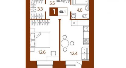 Купить 1 комнатную квартиру на улице Спартаковская ул г. Брянск. Фотография №4