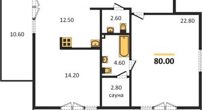 Купить квартиру 2-х комнатную, 80 кв. м. Фотография №8 Купить квартиру 2-х комнатную, 80 кв. м., Россия, г. Калининград. Фотография №8