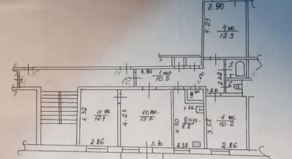 Продам квартиру 4-х комнатную с общей площадью 76.2м2, 3/5 эт., на улице Циолковского, Северо-западный район, г. Таганрог, Ростовская обл., Россия, агентство агентство недвижимости Мир Жилья . Фотография №1