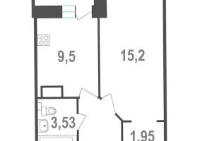 Продам квартиру 1 комнатную с общей площадью 33м2, 14/18 эт., на улице Шоссе в лаврики, Ло, всеволожский район, г. Мурино, Ленинградская обл., Россия, агентство Недвижимость СПб