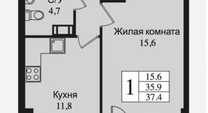 Купить 1 комнатную квартиру в г. Всеволожск. Фотография №2