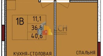 Продам квартиру 1 комнатную с общей площадью 40.6м2, 13/17 эт., на улице Аркадия шипунова (левобережный мкр) ул, г. Осиновая гора с, Тульская обл., Россия, агентство Интернет-партнер. Фотография №1