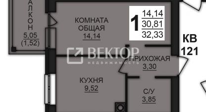 Купить квартиру на улице 81 г. Дерябиха. Фотография №5