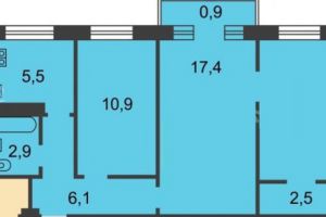 Продам квартиру 3-х комнатную с общей площадью 56.2м2, 5/5 эт., на улице Ленина пр-кт, Ленинский район, г. Нижний Новгород, Нижегородская обл., Россия, агентство Интернет-партнер