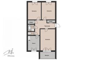 Продам квартиру 3-х комнатную с общей площадью 60.1м2, 4/5 эт., на улице 7 микро ул, г. Новоалтайск, Алтайский край, Россия, агентство Миэль офис в Барануле