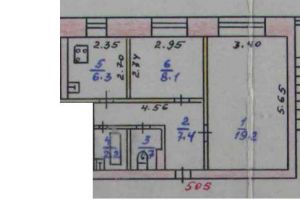 Продам квартиру 3-х комнатную с общей площадью 44.9м2, 1/4 эт., на улице Ооржака лопсанчапа, г. Кызыл, Тыва респ., Россия, агентство JCat