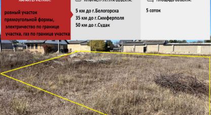 Продам земельный участок, на улице 4-й наврез, г. Белогорск (белогорский), Крым авт. респ., Россия, агентство Этажи Симферополь. Фотография №1