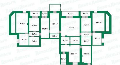 Продам квартиру 3-х комнатную с общей площадью 257.1м2, 3/3 эт., на улице Свободы ул, Первомайский район, г. Киров, Кировская обл., Россия, агентство Интернет-партнер. Фотография №1