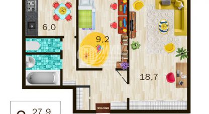 Продам квартиру 2-х комнатную с общей площадью 44.5м2, 5/9 эт., на улице К200б, г. Зеленоград г., Москва, Россия, агентство Интернет-партнер. Фотография №1