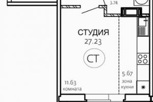 Продам квартиру с общей площадью 27м2, 9/10 эт., на улице Маршала чуйкова ул, Курчатовский район район, г. Челябинск, Челябинская обл., Россия, агентство Интернет-партнер