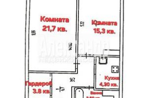 Продам квартиру 2-х комнатную с общей площадью 58.7м2, 19/24 эт., на улице Пушкинская ул, г. Окуловка, Новгородская обл., Россия, агентство Интернет-партнер