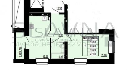 Продам квартиру 1 комнатную с общей площадью 42.78м2, 2/5 эт., на улице Войкова, Центральный район, г. Кострома, Костромская обл., Россия, агентство Служба недвижимости СЛАВНА. Фотография №1