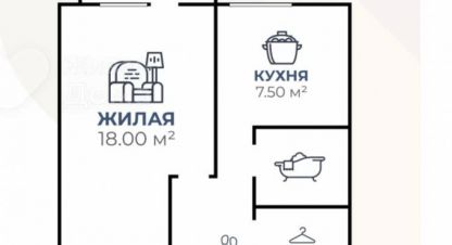 Продам квартиру 1 комнатную с общей площадью 32м2, 4/5 эт., на улице Опытная станция вир кв-л, Краснослободск район, г. Краснослободск, Волгоградская обл., Россия, агентство Живем Дома. Фотография №1