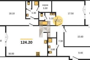 Продам квартиру 3-х комнатную с общей площадью 124м2, 3/9 эт., Ленинградский район, г. Калининград, Калининградская обл., Россия, агентство Home Invest