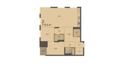 Продаётся 2-х комнатная квартира в г. Екатеринбург. Фотография №6