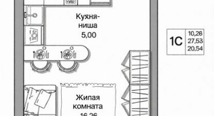 Купить квартиру 1 комнатную, 29 кв. м., Россия, г. Лосино-Петровский. Фотография №10