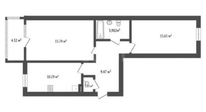 Продам квартиру 2-х комнатную с общей площадью 57.9м2, 1/16 эт., на улице Современников, г. Новогорелово, Санкт-Петербург, Россия. Фотография №1