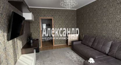 Продам квартиру 1 комнатную с общей площадью 40.7м2, 7/18 эт., на улице Ленинградская всеволожский  мурино шоссе в лаврики, Всеволожский район, г. Мурино, Ленинградская обл., Россия, агентство Александр-Недвижимость. Фотография №1
