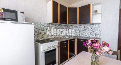 Продам квартиру 1 комнатную с общей площадью 37.5м2, 23/25 эт., на улице Ленинградская всеволожский  мурино охтинская аллея 14 подъезд, Всеволожский район, г. Мурино, Ленинградская обл., Россия, агентство Александр-Недвижимость. Фотография №1