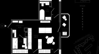 Купить квартиру 3-х комнатную, 80 кв. м. Фотография №1 Продам квартиру 3-х комнатную с общей площадью 80м2, 5/9 эт., на улице Большая окружная 1-я, Центральный район, г. Калининград, Калининградская обл., Россия, агентство Home Invest. Фотография №1