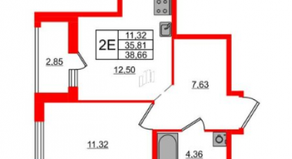 Купить квартиру 1 комнатную, 38.7 кв. м., Россия, г. Новосаратовка. Фотография №8