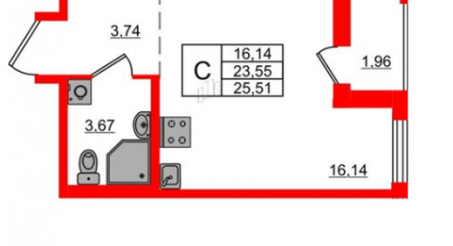 Купить квартиру, 25 кв. м., Россия, г. Новосаратовка. Фотография №8