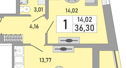 Купить квартиру 1 комнатную, 34.8 кв. м. Фотография №8 Купить квартиру 1 комнатную, 34.8 кв. м., Россия, г. Уфа. Фотография №8
